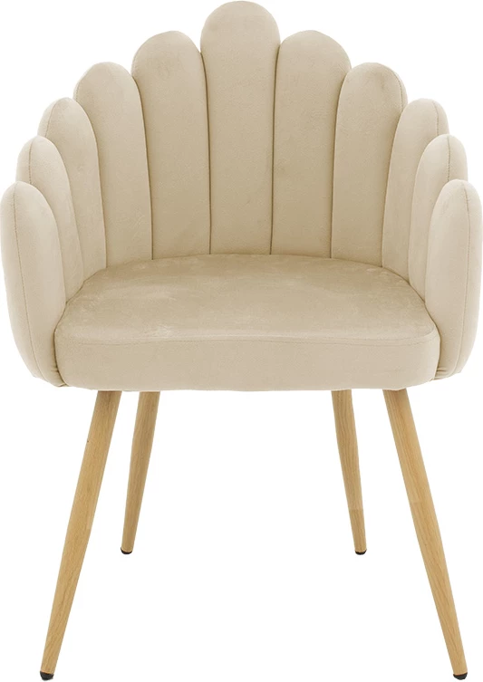 Karrige Briella këmbë metalike natyrale-velur ngjyrë ecru