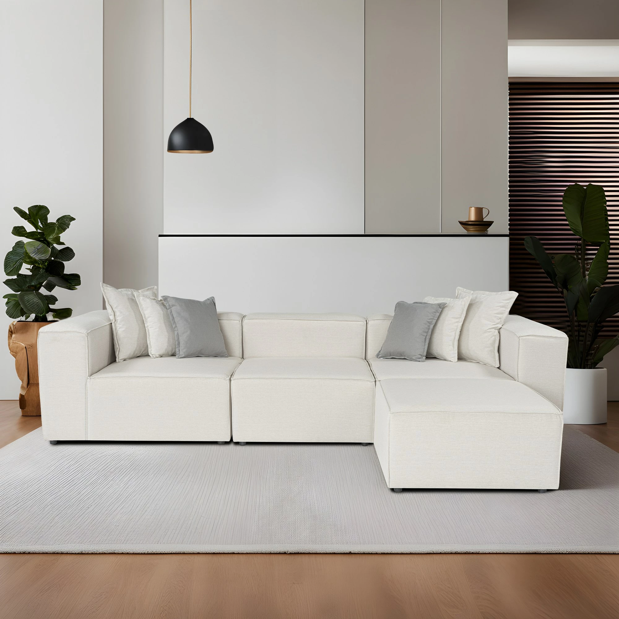 Këndare Frida 4, ngjyrë ecru, Atelier del Sofa