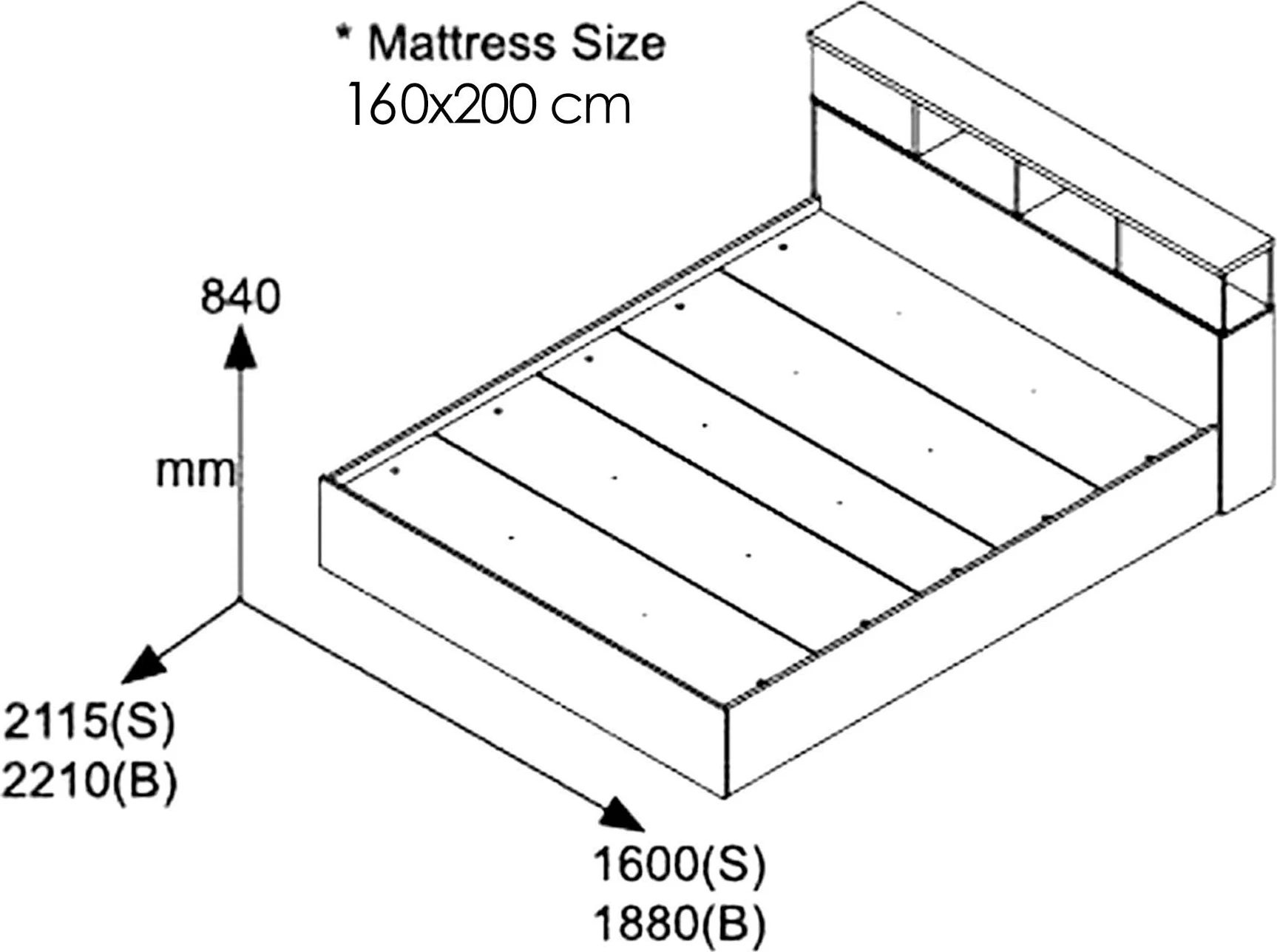 Krevat dopio Olympus, ngjyrë wenge, 160x200