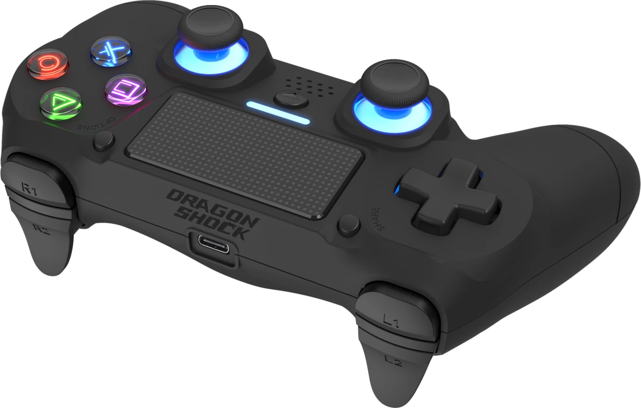 Kontroller wireless DRAGONSHOCK MIZAR+, Bluetooth 2.1 + EDR, Hall-Effect joysticks, për PS4/PC/Mobile, i zi