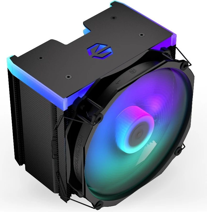 Ftohës CPU Endorfy Fortis 5 Black ARGB EY3A014, me ndriçim ARGB, i zi