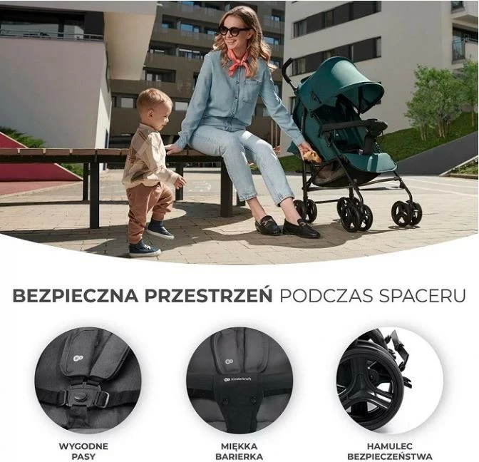 Karrocë fëmijësh Kinderkraft TIK GREY, umbrella, 6.5 kg, gri