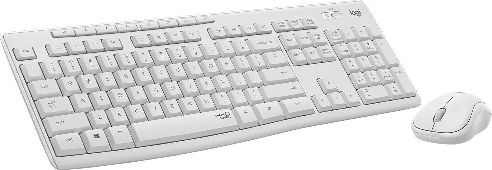 Set maus dhe tastierë Logitech MK295 Silent Wireless, QWERTY, e bardhë