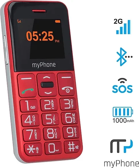 Telefon myPhone Halo Easy, i kuq