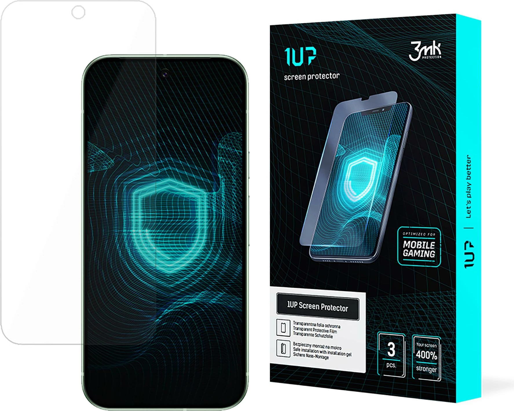 Foli mbrojtëse 3mk 1UP për Google Pixel 9 / 9 Pro, për lojtarë mobilë