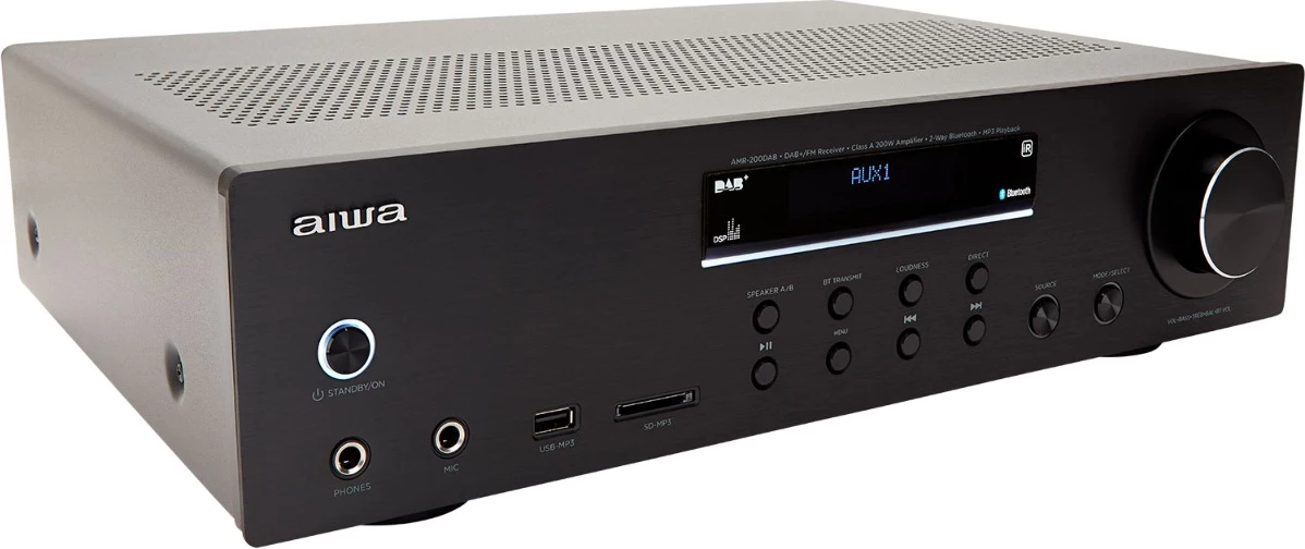 Amplifikator stereo me receiver DAB+/FM Aiwa AMR-200DAB 200W RMS, i zi