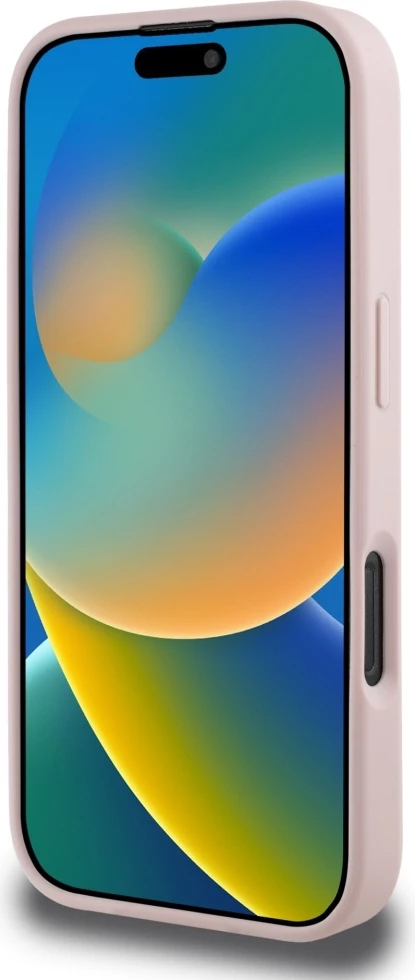 Mbështjellës Guess Grained Roses Big 4G logo për iPhone 16 Pro, Rozë