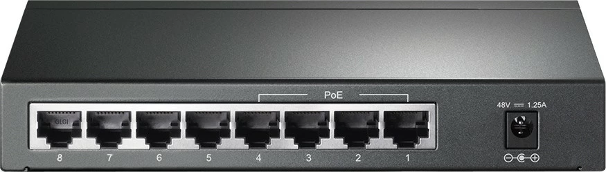 Switch TP-Link TL-SG1008P, 8 porta, PoE, Gigabit, metalik