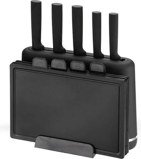 Set thika kuzhine Maestro MR-1412-BLACK me bllok dhe dërrasë prerëse, e zezë