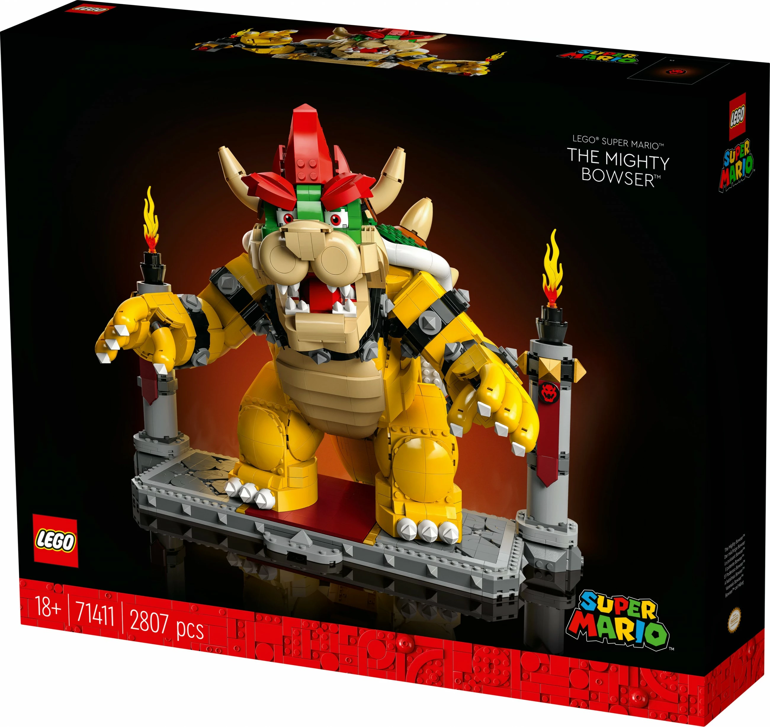Set ndërtimi LEGO Super Mario The Mighty Bowser, 2807 copë, plastikë, shumëngjyrësh