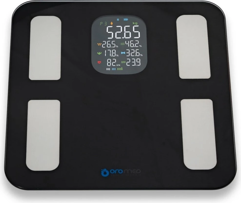 Peshore inteligjente Oromed Gold-Bluetooth Smart, ekran i ndriçuar, aplikacion, e zezë