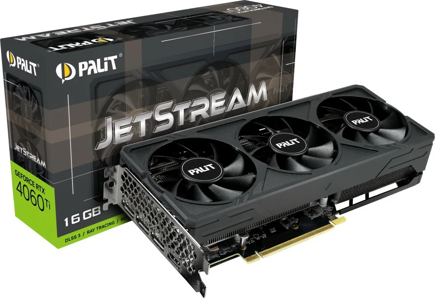 Kartelë grafike Palit GeForce RTX 4060 Ti, 16 GB, GDDR6, PCI Express 4.0, e zezë