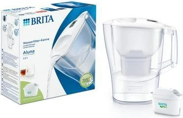 Ibrik filtri për ujë BRITA Aluna, 2.4 L, i bardhë/transparente