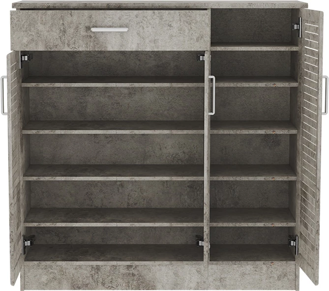 Dollap këpucësh Sante, 30 palë, ngjyrë antracit antik, 120x37x123cm