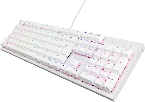 Tastierë mekanike Genesis Thor 303, RGB, Outemu Peach Silent, e zezë dhe e bardhë