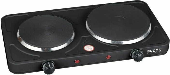 Pllakë elektrike e dyfishtë Brock EP 200 BK 2500 W, e zezë