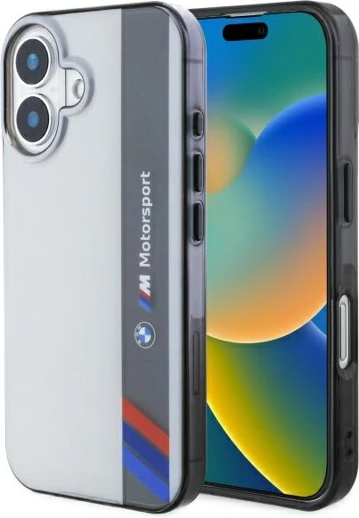 Mbështjellës BMW M Motorsport për iPhone 16 Plus, Gri