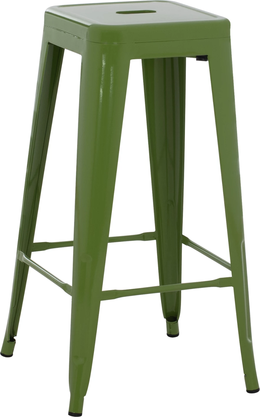 Karrige për bar metalike Melita, ngjyrë ulliri e lehtë, FH8642.13, 43x43x78 cm