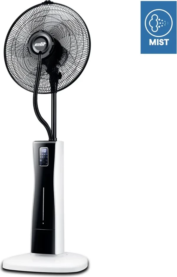Ventilator dyshemeje me mjegull, Elit, FMS-4017N, 16" (40 cm), 3 shpejtësi 3 mënyra, oscilim 70°, panel Touch me LED dhe telekomandë, depozitë uji 3L