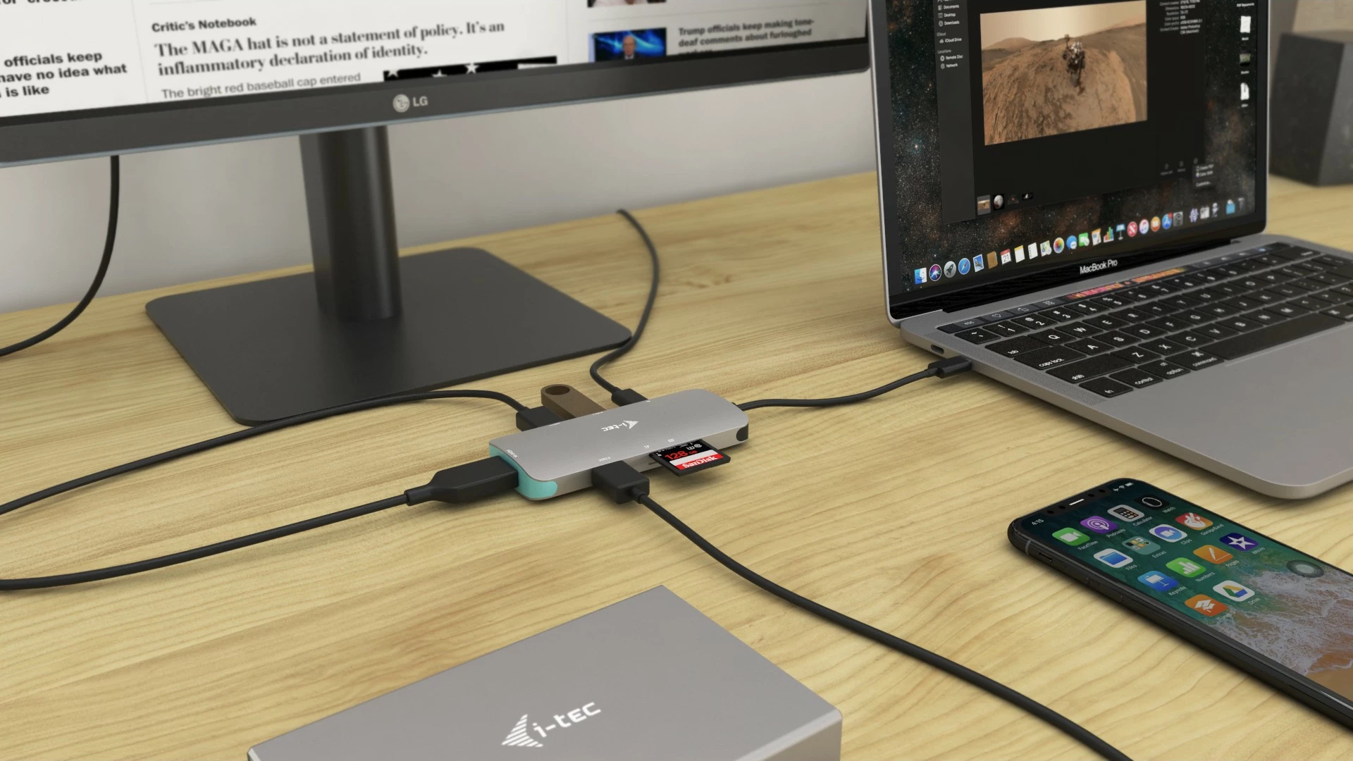 Dok stacion I-Tec Metal USB-C Nano Dock 4K HDMI, 100W, Silver/Turquoise