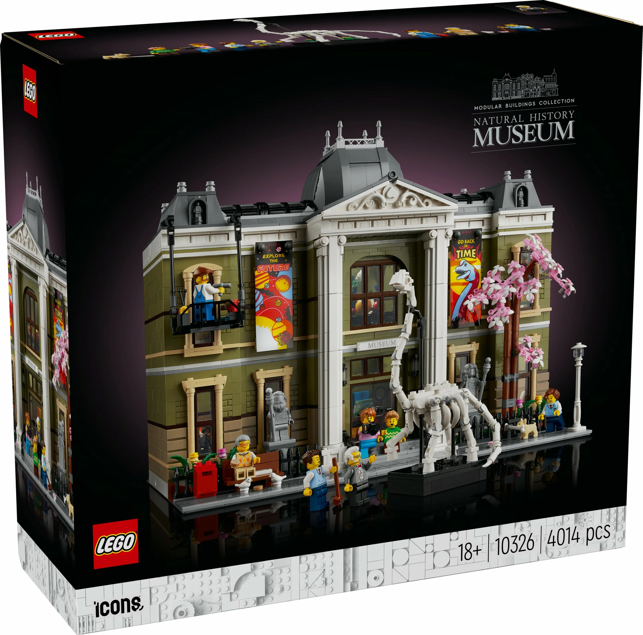 Set ndërtimi LEGO Natural History Museum, 4014 pjesë, për të rritur, plastikë, shumëngjyrësh