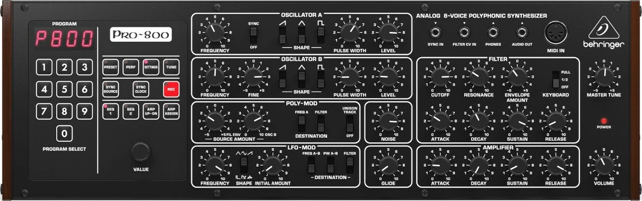Sintetizator analog Behringer PRO-800, i zi