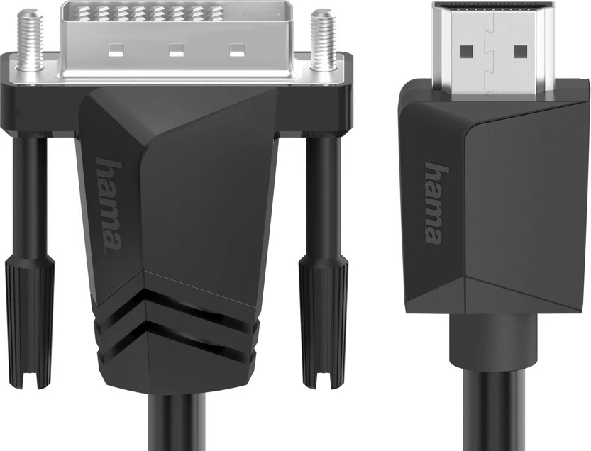 Kabllo video Hama HDMI në DVI-D, 1.5m, E zezë