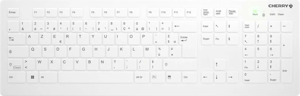 Tastierë Cherry AK-C8112 wireless, e bardhë, për mjekësi