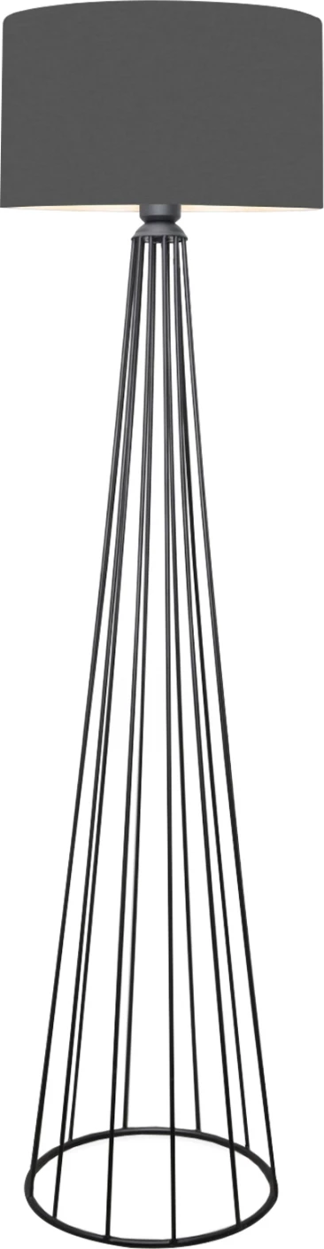 Llambë dyshemeje FH7581.01, shtyllë e zezë, kapak gri i errët