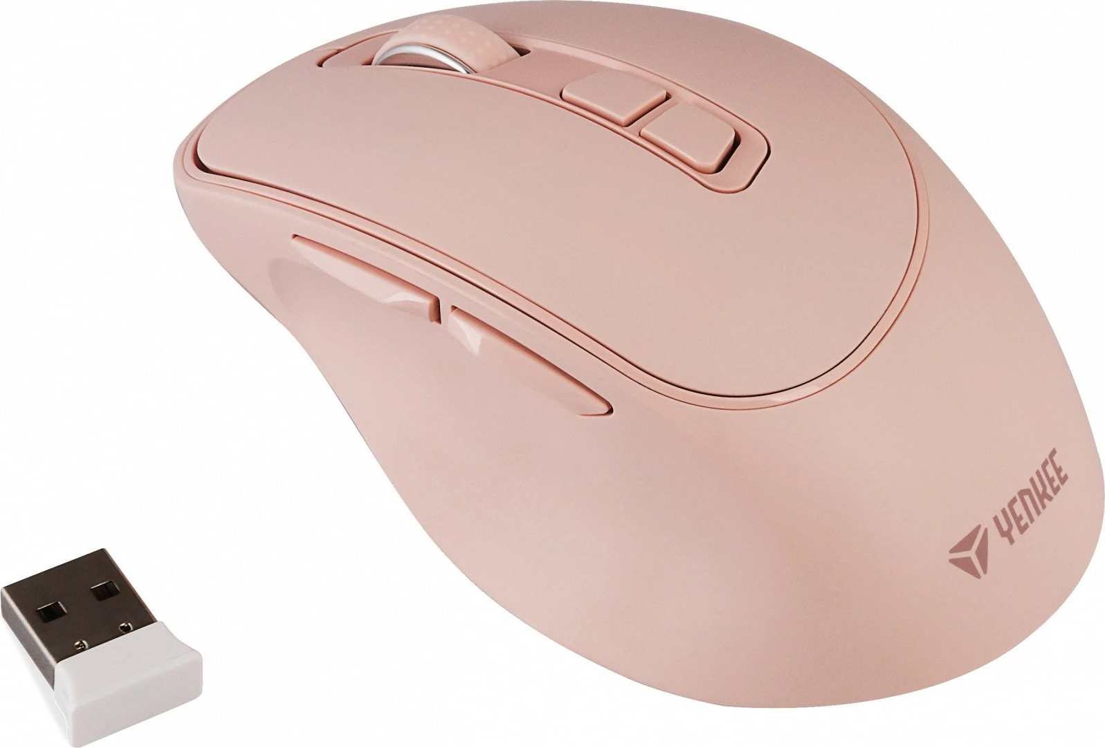 Maus wireless YENKEE SLIDER YMS 2080PK, 2400 DPI, 6 butona, Powder Pink