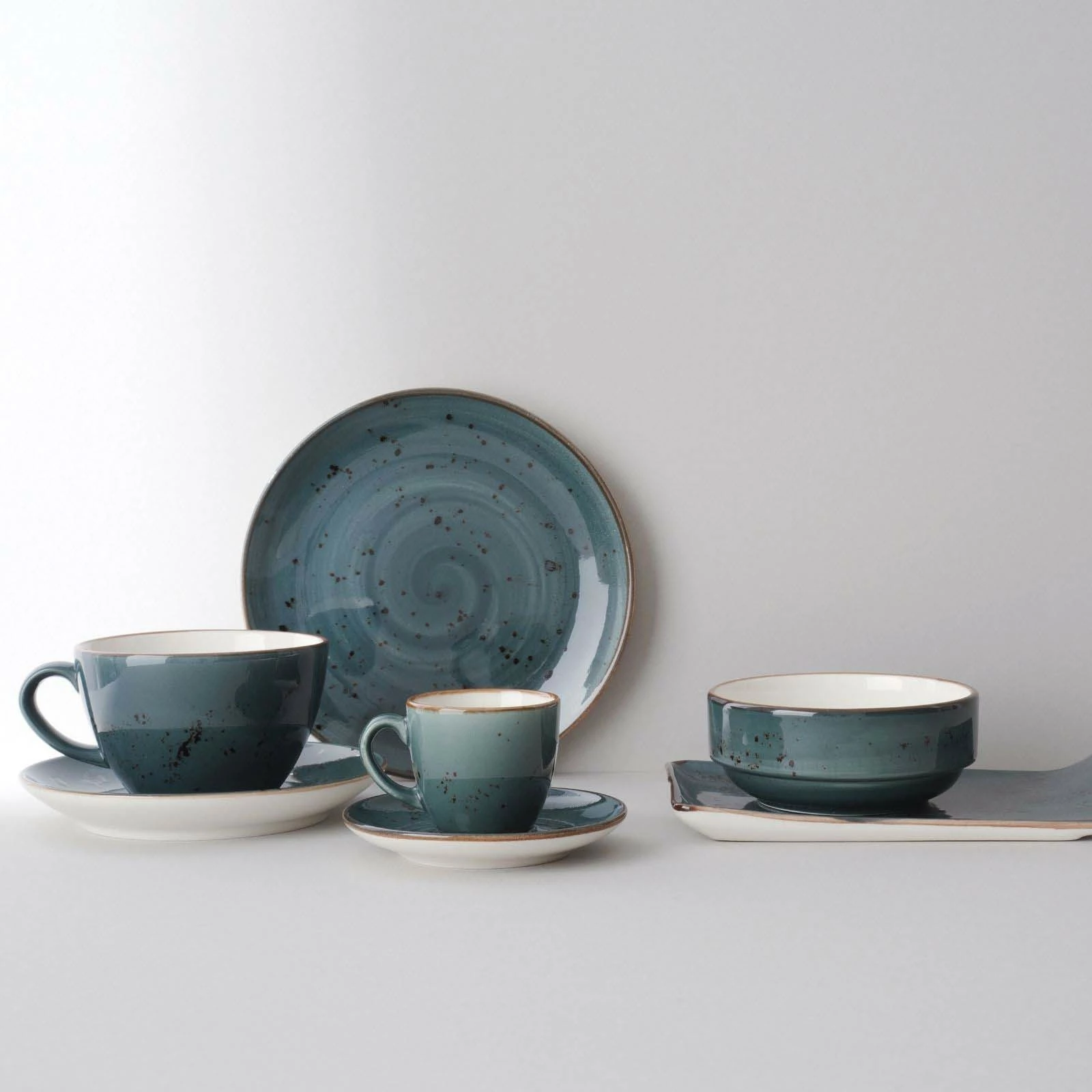 Pjatë e sheshtë Fine Dine Arando Ø240 mm, porcelan, gri, set 6 copë