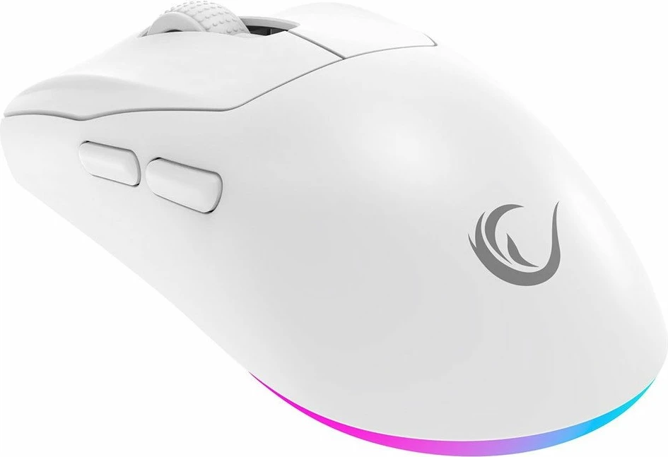 Maus Rampage Prote M5 PROTEM5-WHITE 24000 DPI wireless RGB, i bardhë, set me receiver USB dhe kabllo USB-C