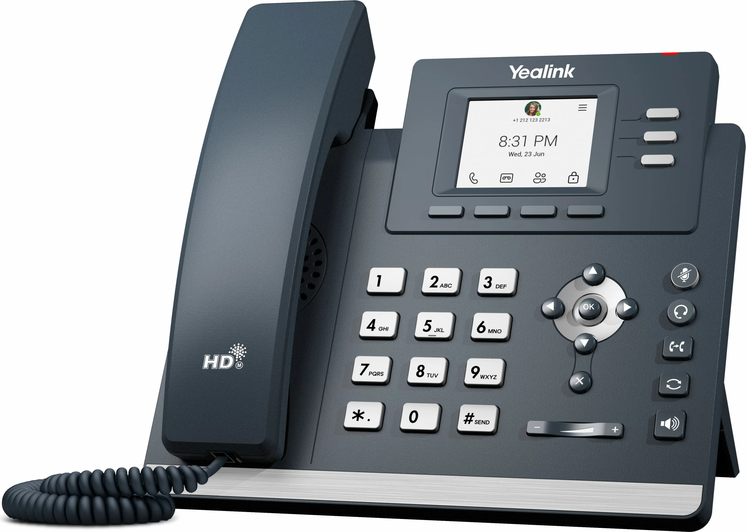 Telefon IP Yealink MP52 E2 Teams, Gri, Ekran 2.4", Handset me kabllo