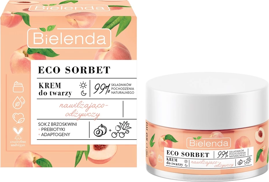 Krem fytyre për femra Bielenda Eco Sorbet pjeshkë 50ml