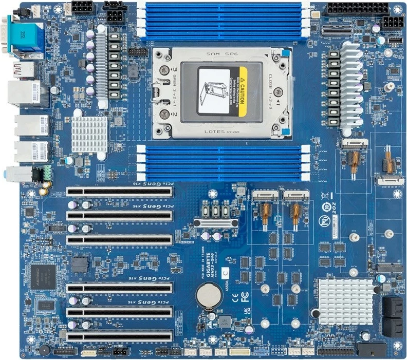 Pllakë amë Gigabyte MH53-G40, për server/workstation, AMD Ryzen Threadripper PRO WRX90, Blu