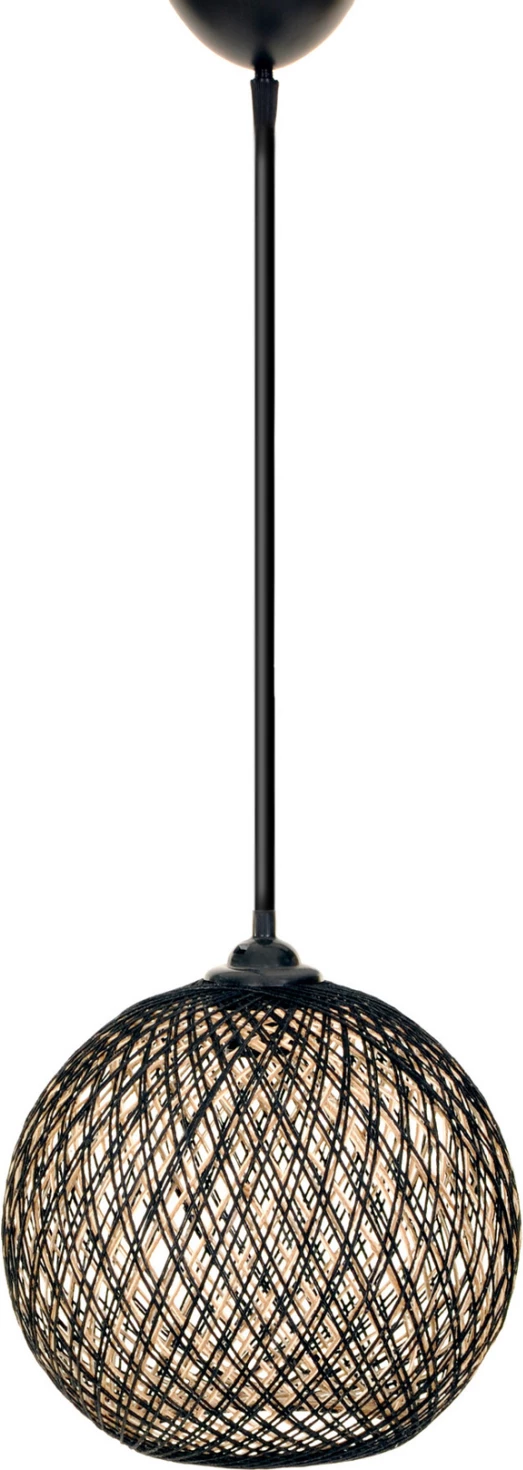 Llampë varëse për brendësi, FH7352.03, prej litari, ngjyrë e zezë dhe bezhë, Φ22x55Υ cm
