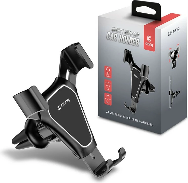 Mbajtëse graviteti për celular, CRONG CRG-CH4-BLK, për makinë, e zezë