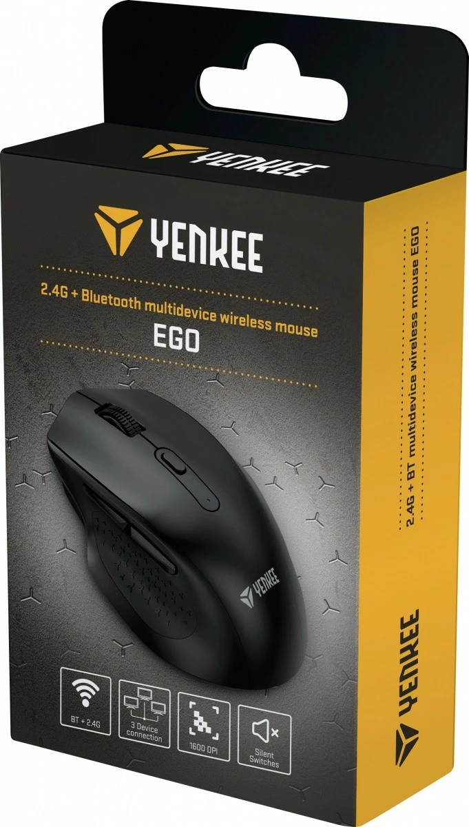 Maus wireless YENKEE EGO YMS 2050BK, 2.4GHz + Bluetooth, i zi