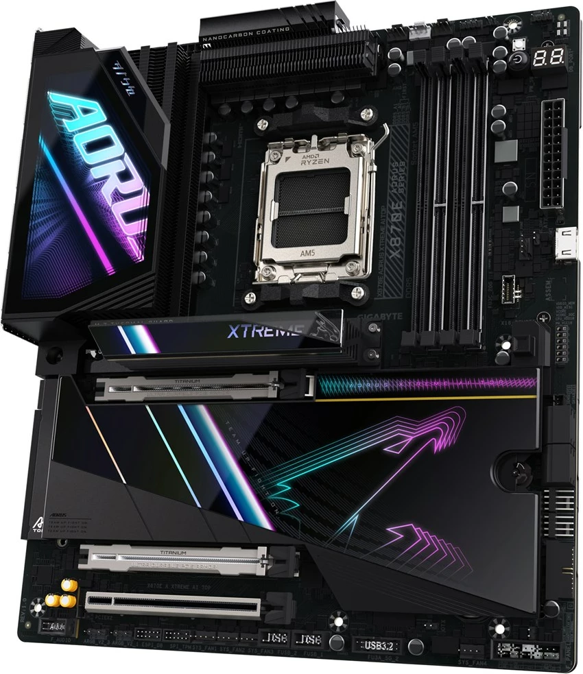 Pllakë amë Gigabyte X870E AORUS XTREME AI TOP, Socket AM5, DDR5, Wi-Fi 7, 10GbE LAN, E zezë