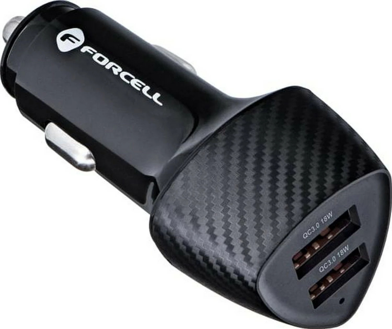 Karikues veture Forcell F-Energy Carbon CC50-2A, 2x USB-A, QC3.0, 36W, i zi