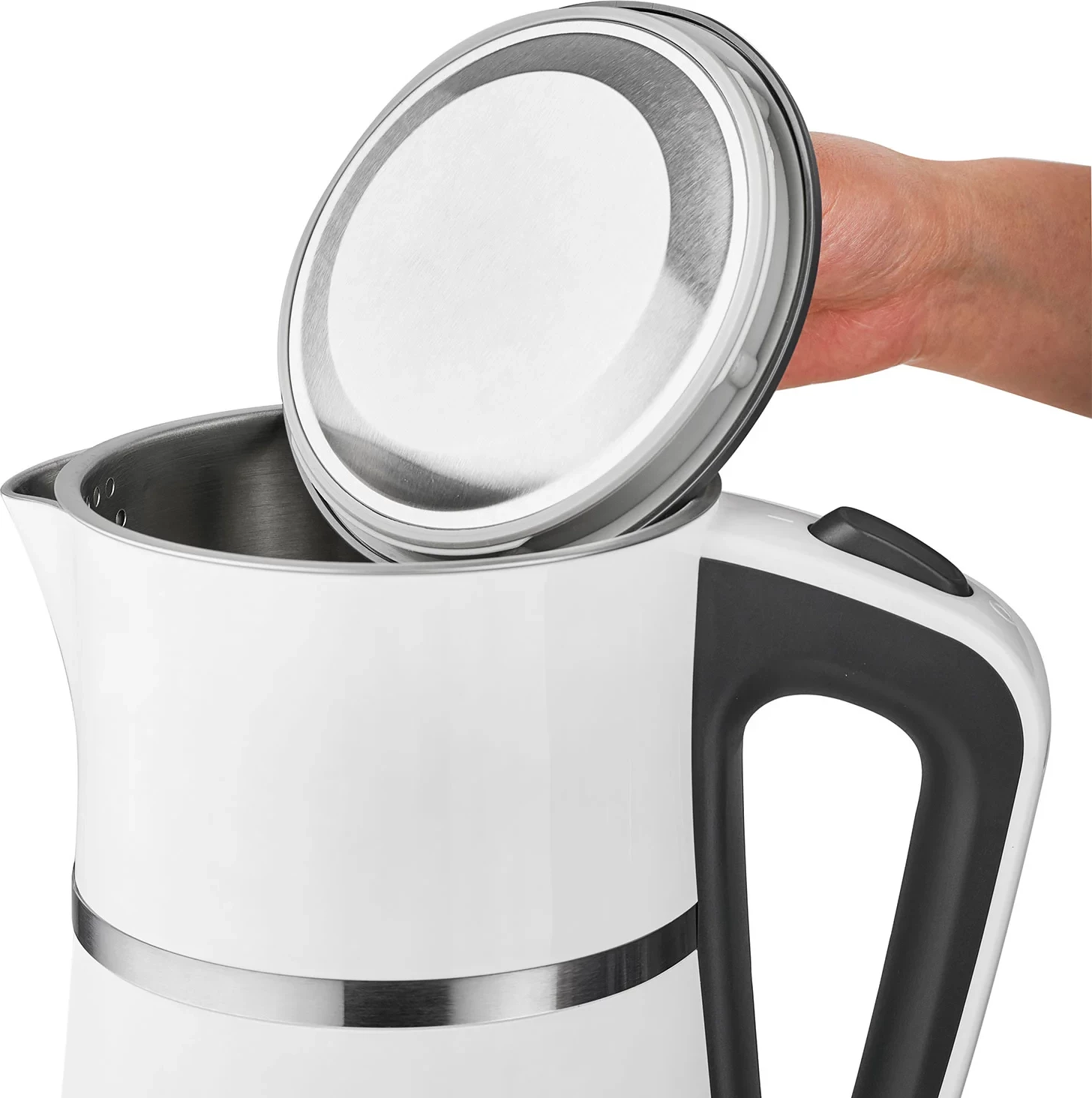 Zierëse uji elektrike, Elit, Elegance 1.7WH, 1.7L, 1850-2200W, mur i dyfishtë inoks, e bardhë