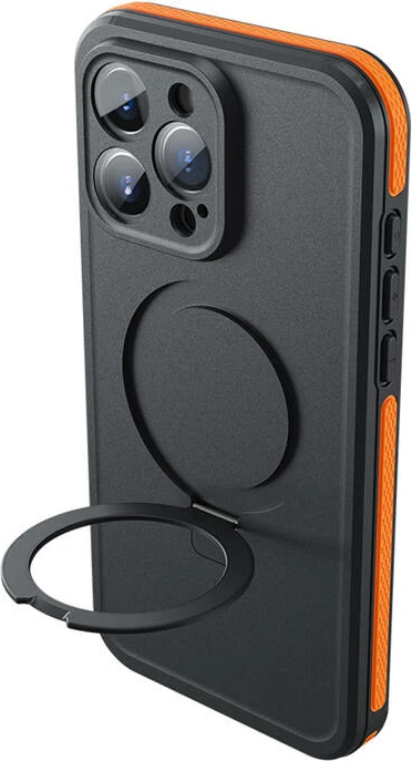 Mbështjellës i papërshkueshëm nga uji, Telesin P4-WTP-01, për iPhone 15 Pro Max, IP68, MagSafe, 2-në-1 mbajtës magnetik
