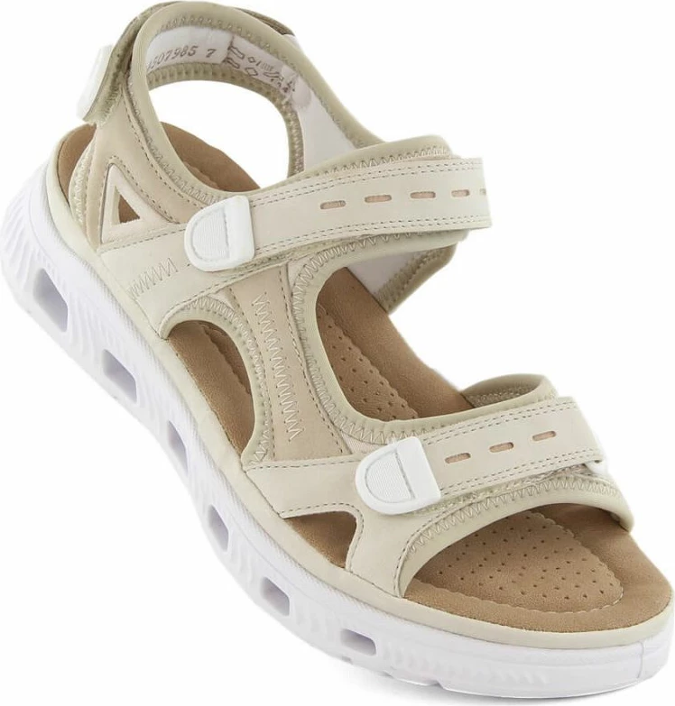 Sandale me Velcro për femra Rieker, të bezhta