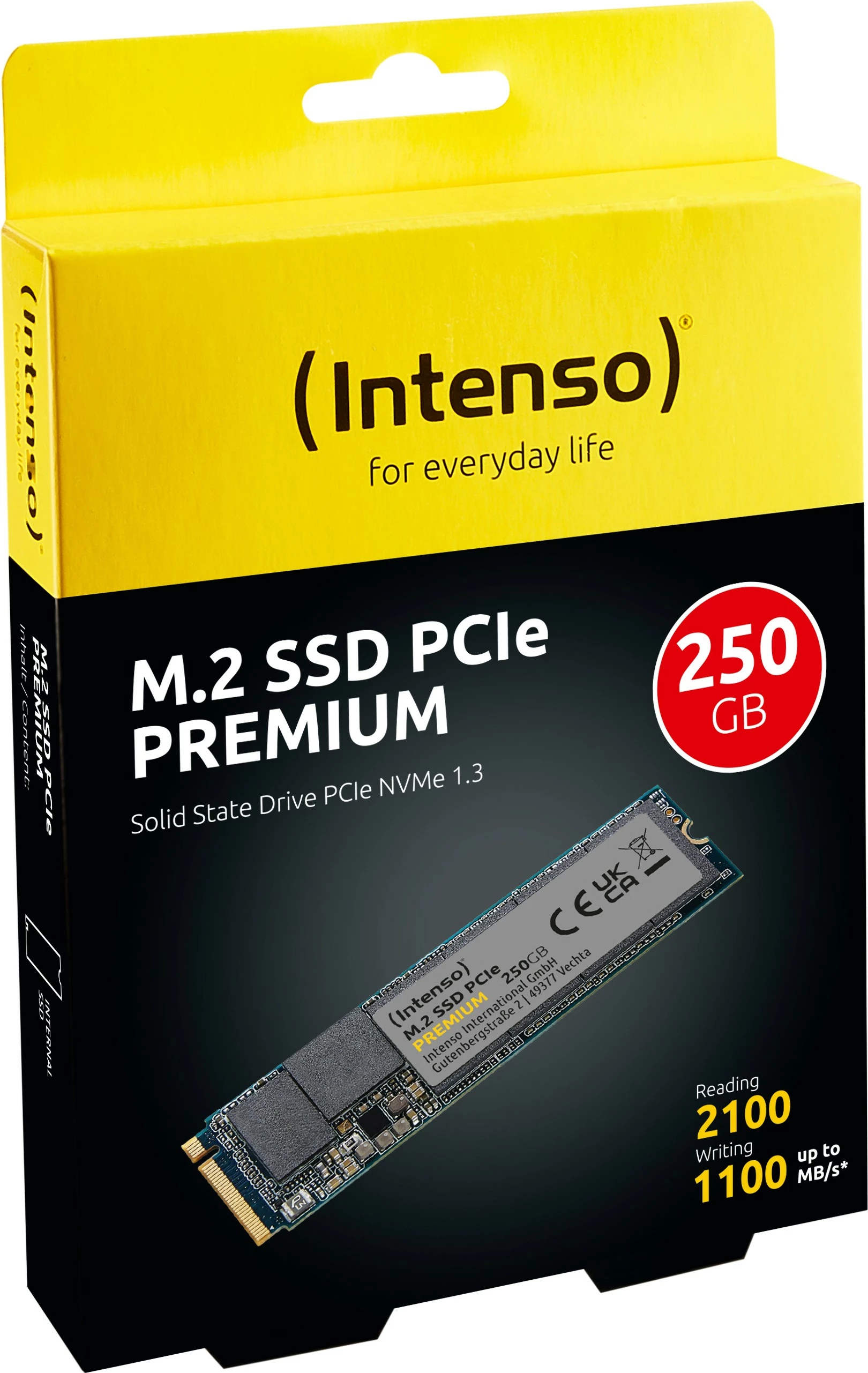 SSD Intenso M.2 PCIe Premium, 250 GB, 2100 MB/s