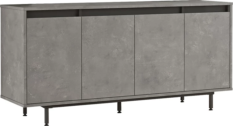 Sideboard Jethro, anthracite-wenge, 160x44.5x75.5cm
