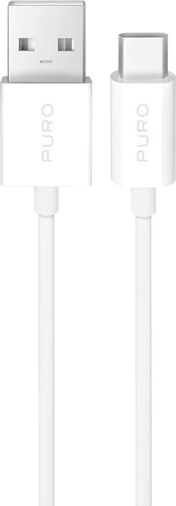 Kabllo Puro USB-A në USB-C, 2m, 10W, e bardhë