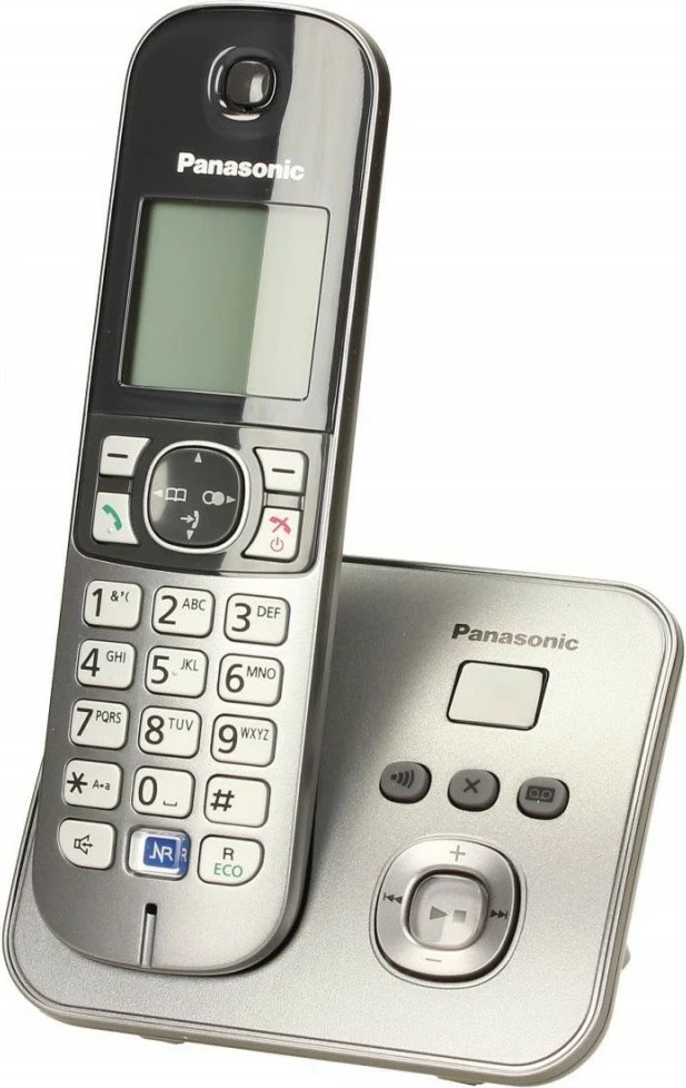 Telefon pa kabllo Panasonic KX-TG6821, sekretari automatike, Gri