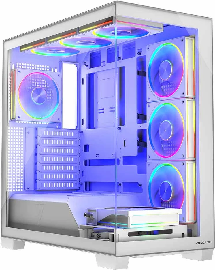 Kasë MODECOM Volcano Stellar 8F ARGB 20, Midi Tower, e bardhë