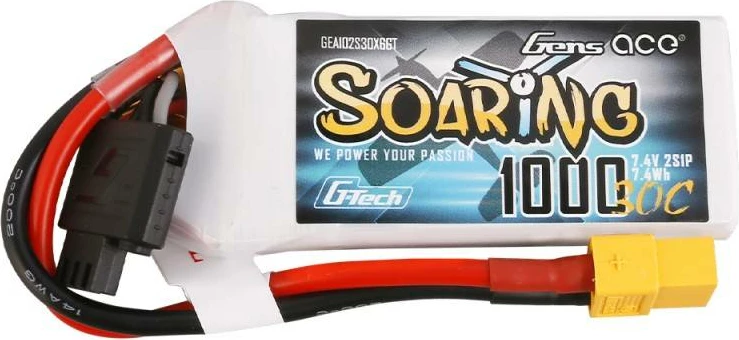 Bateri Gens Ace Soaring G-Tech 1000mAh 7.4V 30C XT60