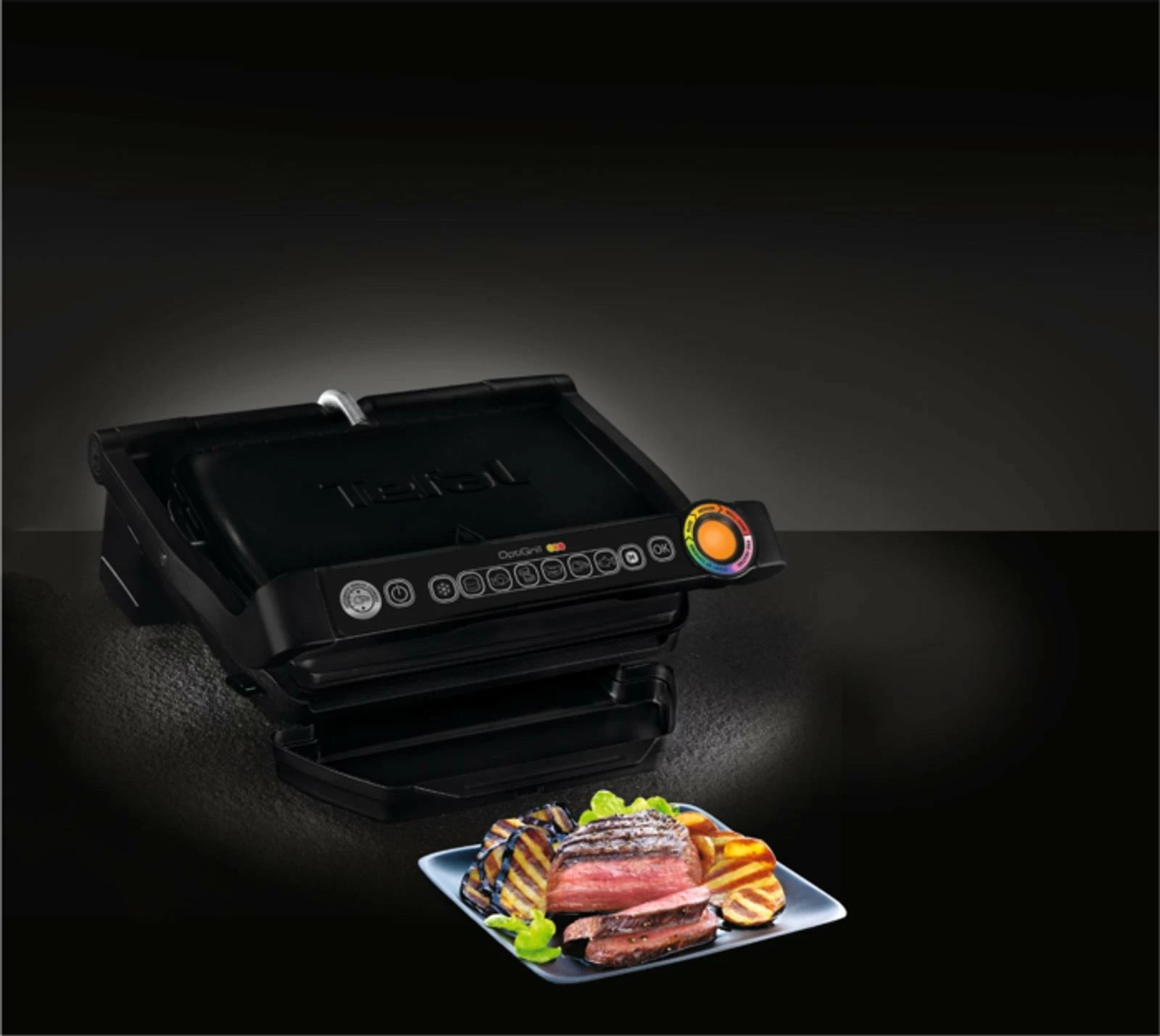 Grill elektrik Tefal GC705816, Touch, 600 cm², Ngjyrë e zezë